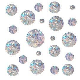 EONBES 48 Pieces Anti-Collision Window Stickers to Prevent Bird Strikes Bird Strike Protection for Windows, Protect Birds from Glass Collision, Circle Style