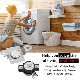 137032600 Dryer Thermal Limiter Kit, 3204267 Dryer Thermostat Replacement for Electrolux Frigidaire Dryers, Replaces#PS446428 PS2349395 AP2131477 73204267 AP4368739 508516