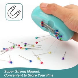 Auvitaya Magnetic Pin Holder, Pin Cushions for Sewing, Strong Magnet Pincushion, Cute Compact Needle Organizer, Bobby Pin Holder, Paper Clip Holder for Quilting, Sewing Accessories Magnetic Pin Dish