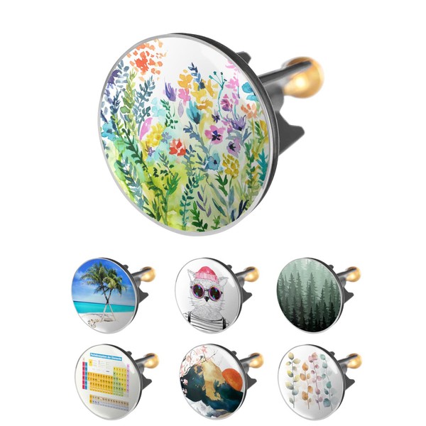 Arteneur Sink Plug 40 mm Colourful Flowers - Stainless Steel