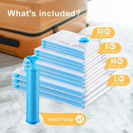 UPGOGO Vacuum Bags for Travel - Space Saver Vacuum Storage Bags Combo (12 Pack)