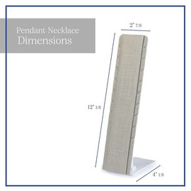 Novel Box 2 Pack Gray Linen Necklace/Pendant/Chain Foldable Display Stands 4.2x2.9x12.2 Inches with Adjustable Angles-Collapsible Jewelry Holder Organizer Easel Stand Displays for Selling & Travel