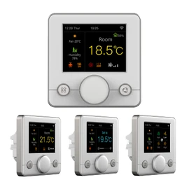 3A Smart WiFi Fan Coil Thermostat with RGB Colorful LCD Display Intelligent Thermostat Indoor Constant Temperature Controller Digital Programmable Thermostat Silver