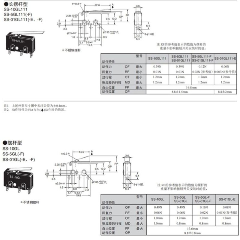 geneX Ultra Small Basic Micro Switch, Ultra Small Micro Switch,