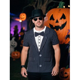 Funny World Tuxedo Shirts for Men, Large, Bow tie