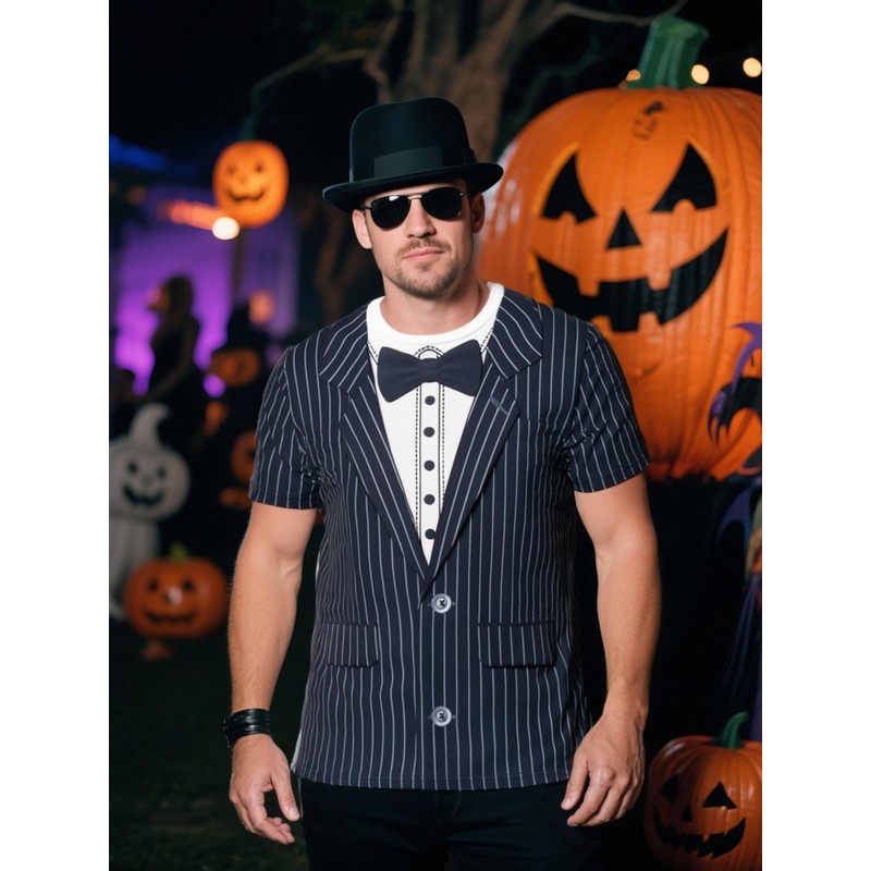 Funny World Tuxedo Shirts for Men, Large, Bow tie