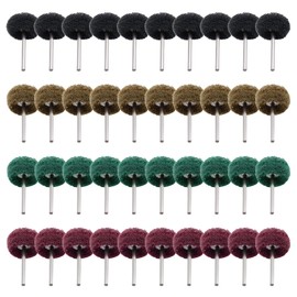 Zalizr 40 PCS 2.5 CM/1 in Abrasive Buffing Polishing Wheel Set, 3 CM/ 1/8-Inch Shank, 120/180/320/400 Grit Pads for Rotary Tools, Rust Removal and Surface Polishing