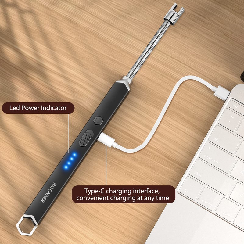 Rayonner USB Rechargeable Electric Candle Lighter Windproof Plasma Arc Lighter