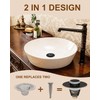 Fransiton 2 Pack Bathroom Sink Stopper, 1.1-1.77 Inch Basin Pop