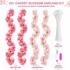 Pownert 4 Pcs 180cm Cherry Blossom Flower Garland Vines Set,
