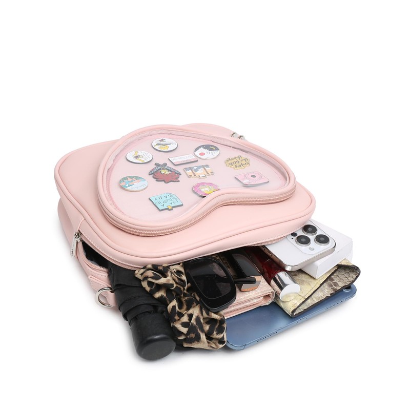 RAINBOW SMILE Ita Bag Multi-Purpose Backpack Crossbody Heart Purse Kawaii