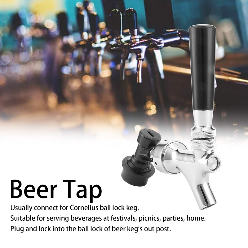 Stainless Steel Beer Keg Tap Faucet with Ball Lock Disconnect