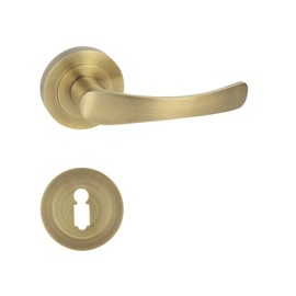 DOMINO DOOR HANDLE SET NOVA-R M3 BRONZE BB / LOCK