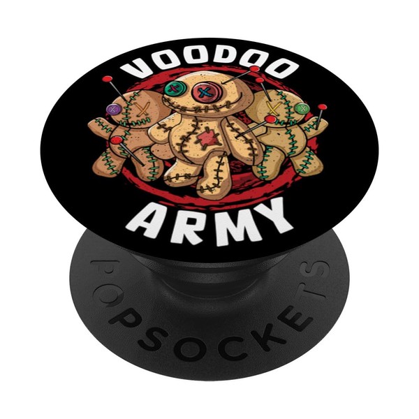 Voodoo Army Witch Dolls Halloween Gothic Scary Voodoo PopSockets with