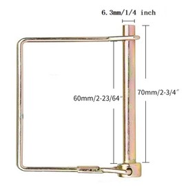 Comonc 10 Pack 1/4 Inch Trailer Hitch Pin Tractor Tow Hitch Hardware Pin Quick Release ,PTO Locking Pin, Utility Drawbar Clip Heavy Duty Hitch Lock Pin for Towing Coupler