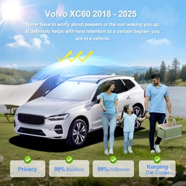 Full Window Sunshade Windshield Side Triangular Rear Window Windscreen Shield Cover Sun Blocking, Heat Shield & UV Protection (for 2018-2025 Volvo XC60)