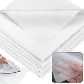 KOVSGQ Ironing Fleece Ironing Insert for Reinforcing, 1 x 1 m, Ironing Fleece for Fabric, Iron-On Non-Woven Fabric Insert, White, 35 g/m² Fleece for Ironing Pleats, Sewing Crafts, Reinforced Clothing
