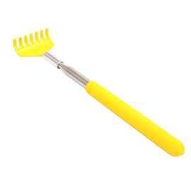 Crazy Priced Back Scratcher, Stainless Steel Back Scratcher Massager, Telescoping Scratching Tool, Portable Extendable Back Scratcher with Telescopic Handle for Adults Men Women Itch Relief (Yellow)