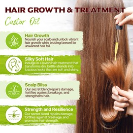 Rizinusöl 60ml, Haaröl für Gesundes Haarwachstum,Tief NäHrende Kopfhaut und Regelmäßige Hautpflege, Körper Massageöl öl