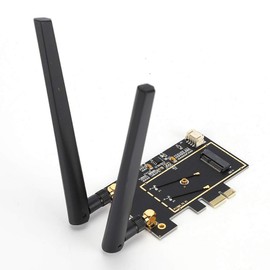 Tarjeta Inalámbrica M.2 NGFF A PCI-E 1X Desktop WiFi WLAN Adapter, Network Card Converter Wi-Fi Card-Wireless Adapter para Windows 11 10 8.1 8 7, XP Y Windows Server
