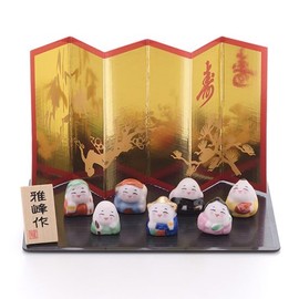 Nakanihon Pottery (Nakanihon Toki), Seven Lucky Gods Ornament, Can Be Decorated with Little
