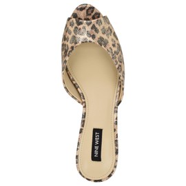 Nine West Women's Luvlie Heeled Sandal, Gold Shimmer Leopard 788, 9