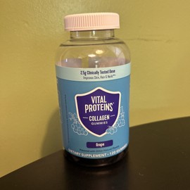 Vital Proteins Collagen Gummies, VERISOL® Peptides 2.5 g, Grape, 120 Count