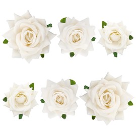 White Artificial Flower Hair Clips Claws 6Pcs Pretty Accessories Barrettes for Women Hair-Dressing Makeup, Suitable for Outgoing Holiday