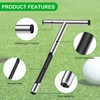 12 Inch Stainless Steel Soil Probe Rod with T Handle,