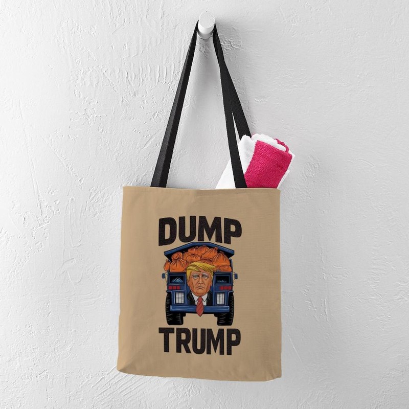 CafePress Dump Trump Medium Tote Bag Polyester Tote Bag 16"x16"