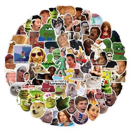 VIYNRAN Meme Stickers, 100PCS Vinyl Stickers for Laptop, Skateboard, Water Bottles, Hydro Flasks, Computer, Phone, Guitar, Funny Vine Meme Stickers for Adult