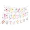 Pink Circus Theme Party Decorations for Girl - Happy Birthday Banner & Circus Theme Garland, Pastel Carnival Circus Birthday Party Decorations, Pre-Strung Birthday Banner