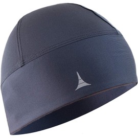 Skull Cap Helmet Liner Running Beanie - Ultimate Thermal Retention and Performance Moisture Wicking. Fits Under Helmets Gray