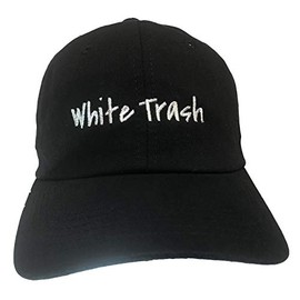 White Trash - Black Embroidered Ball Cap
