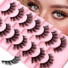 FADLASH False Eyelashes Fluffy and Voluminous Cat Eye Lashes with