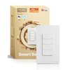 MOES Smart 4 Gang Light Switches, WiFi Single Pole Switch,