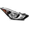 SCITOO LED Headlight Assembly Fit 2014-2016 For Hyundai Elantra Black