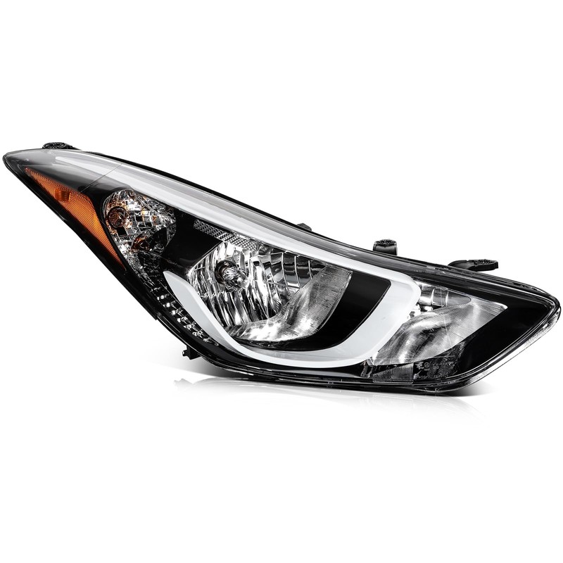 SCITOO LED Headlight Assembly Fit 2014-2016 For Hyundai Elantra Black
