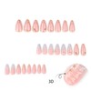 RUOKEXIN Almond Press on Nails Medium Length Fake Nails Glitter