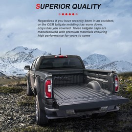 cciyu Fits for 2007-2010 for FORD Explorer Sport Trac Tailgate Molding Cap Protector ABS Rear 02ETM1209ABK