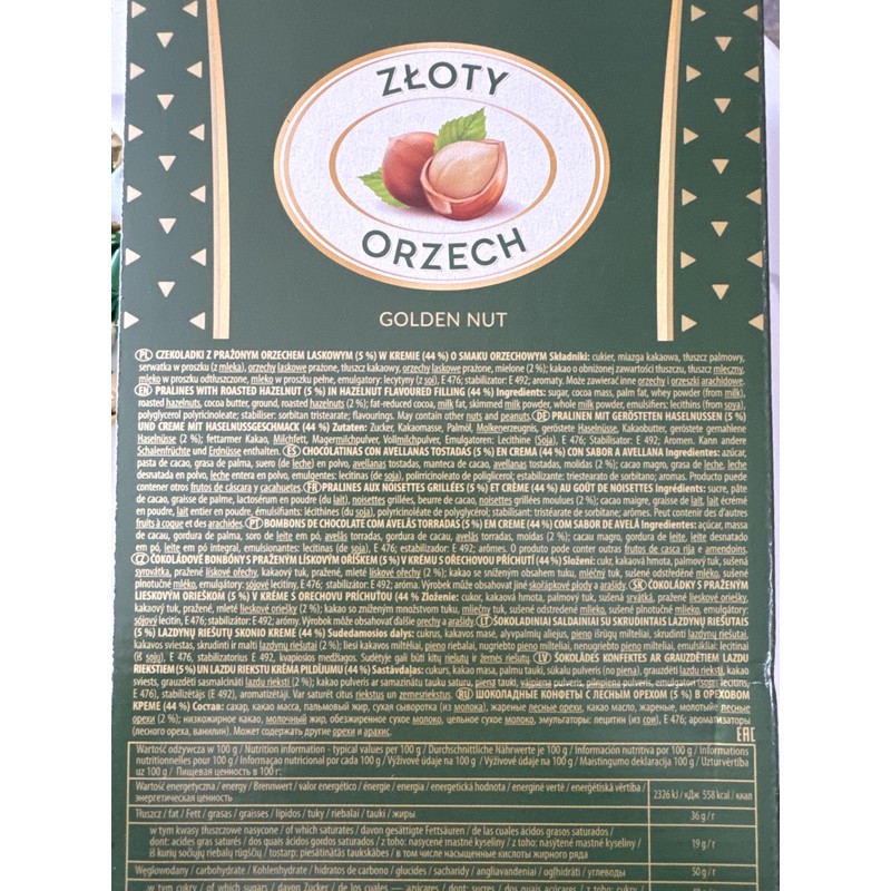 Hazelnut-filled Chocolates - 1 Lb. (Approx. 32 Pcs.)