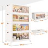 RaybeeFurniture Stackable Storage Containers with Wheels & Lid Large Plastic