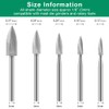 Wood Carving Drill Bits Set for Dremel Rotary Tool 5Pcs