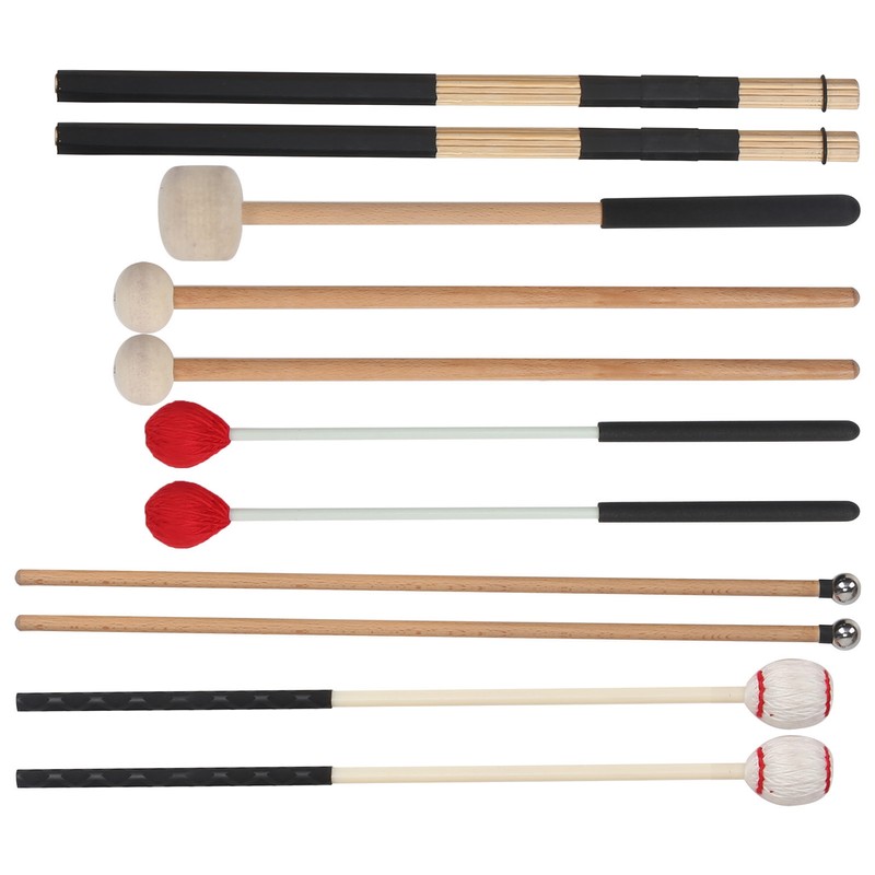 11Pcs Drumstick Set Snare Drum Percussion Tuning Hammer Instrument Training