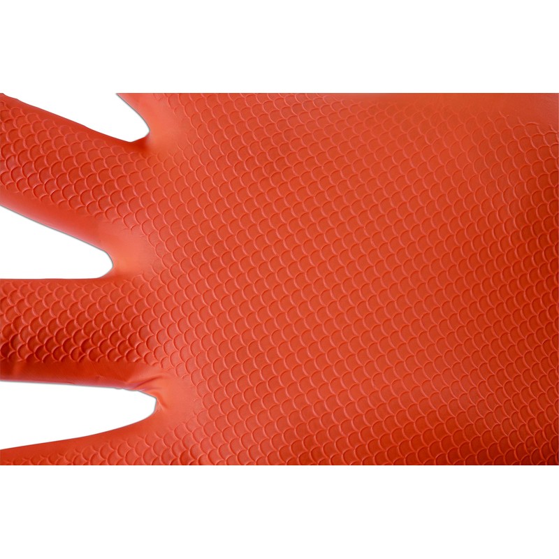 Connect 37301 Grippaz Large Orange Nitrile Gloves Box 50pc/25 Pairs