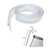 Angled Slide-in Clear Vinyl Framed Shower Door Drip Sweep -