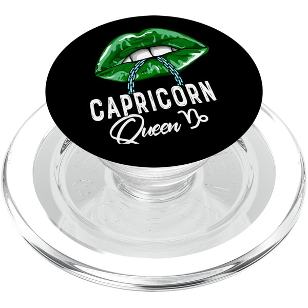 Grüne Steinbock Königin Lippen Kette Sternzeichen St Patricks Day PopSockets
