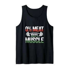 Zero Meat Pure Muscle Vegetarian Cool Vegan Bodybuilder Tank Top