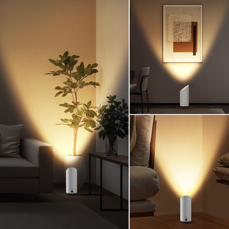 2 Pack Wireless Battery Operated Spotlights Indoor with Remote, Mini