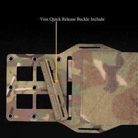 MOLLE Expander Wing for Chest Rig Plate Carrier,Tactical Cummerbund Extension Wing with Hook and Loop Panel 2pack